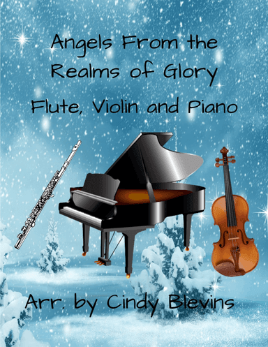 Angels From the Realms of Glory, for Harp, Flute and Violin