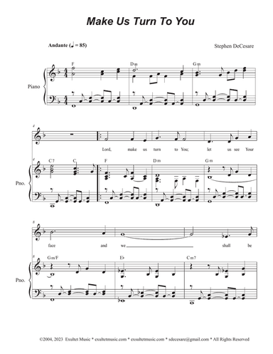 Make Us Turn To You (Vocal solo)