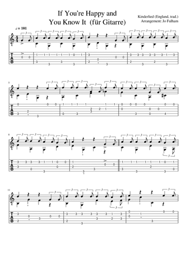 If You’re Happy and You Know It (für Gitarre)