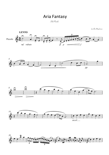Aria Fantasy for Solo Piccolo