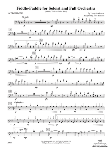 Fiddle-Faddle for Soloist and Full Orchestra: 1st Trombone