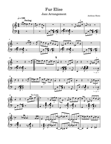 Fur Elise - Jazz Arrangement