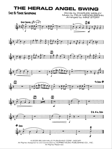 The Herald Angels Swing: 2nd B-flat Tenor Saxophone