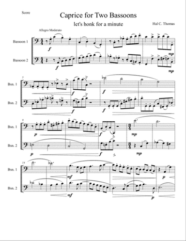 Caprice for two Bassoons