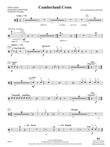 Cumberland Cross: 1st Percussion