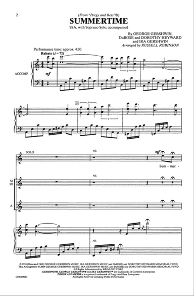 Summertime (from Porgy and Bess®)