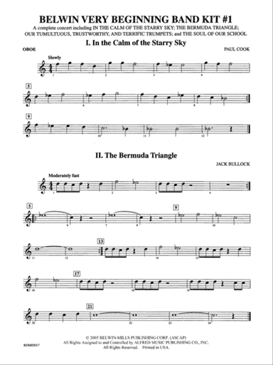 Belwin Very Beginning Band Kit #1: Oboe