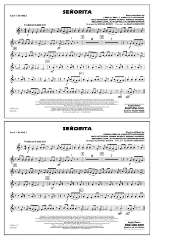 Señorita (arr. Carmenates and Brown) - 3rd Bb Trumpet