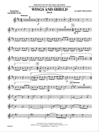 Wings and Shield: (wp) 3rd Horn in E-flat