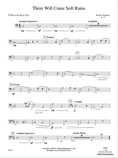 There Will Come Soft Rains: (wp) E-flat Tuba B.C.