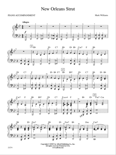 New Orleans Strut: Piano Accompaniment