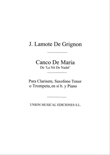 Canco De Maria