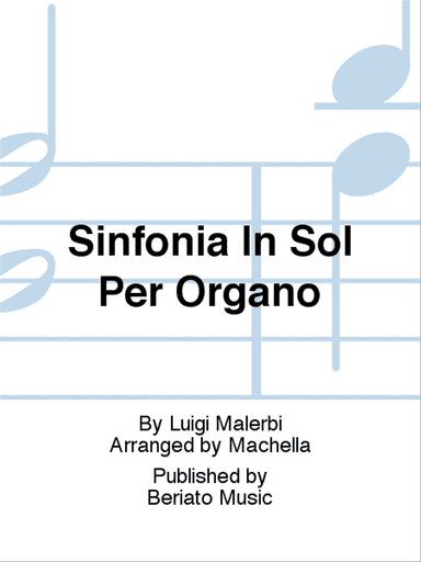Sinfonia In Sol Per Organo
