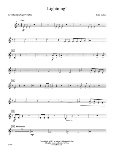 Lightning!: B-flat Tenor Saxophone