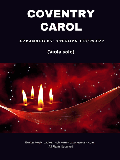 Coventry Carol (Viola solo and Piano)