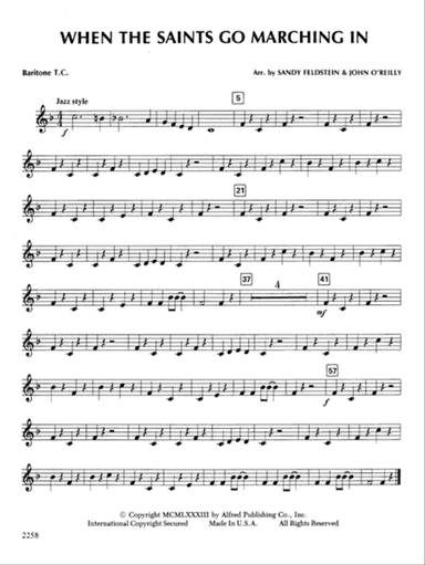 When the Saints Go Marching In: Baritone T.C.