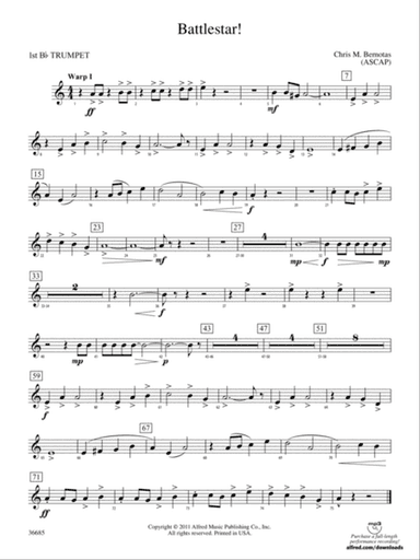 Battlestar!: 1st B-flat Trumpet