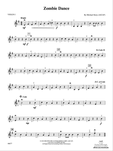 Zombie Dance: 1st Violin