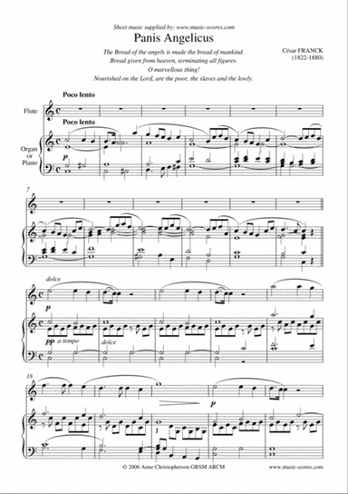 Panis Angelicus - Flute, organ