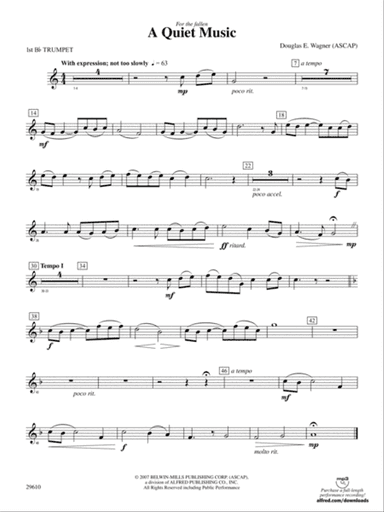 A Quiet Music: 1st B-flat Trumpet