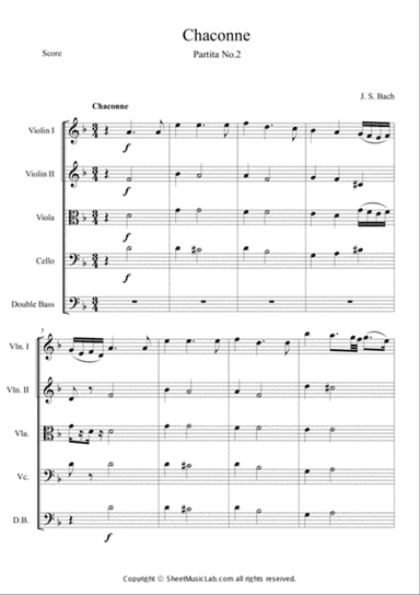 Chaconne from Partita in D Minor BWV 1004