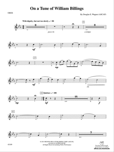 On a Tune of William Billings: Oboe
