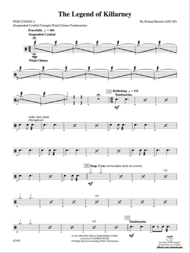 The Legend of Killarney: 2nd Percussion