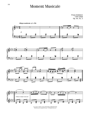 Moment Musicale, Op. 94, No. 3
