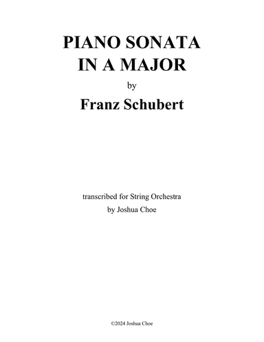 Piano Sonata in A Major, D. 664