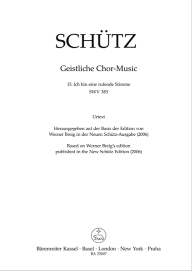Ich bin eine rufende Stimme SWV 383