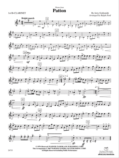 Patton: 1st B-flat Clarinet