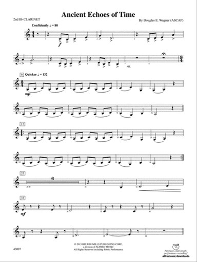 Ancient Echoes of Time: 2nd B-flat Clarinet