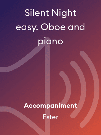 Silent Night easy. Oboe and piano