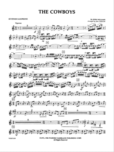 The Cowboys: B-flat Tenor Saxophone