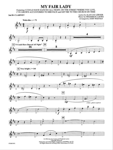 My Fair Lady (Medley): 2nd B-flat Clarinet