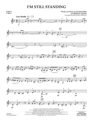 I'm Still Standing (arr. Michael Brown) - Pt.4 - F Horn