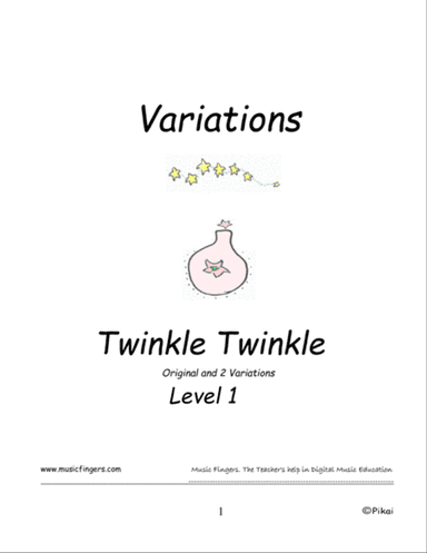 Twinkle Twinkle. W.A.Mozart. Lev. 1. Variations