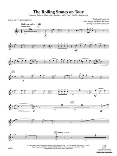 The Rolling Stones on Tour: 2nd E-flat Alto Saxophone