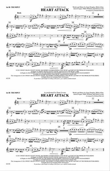 Heart Attack: 1st B-flat Trumpet