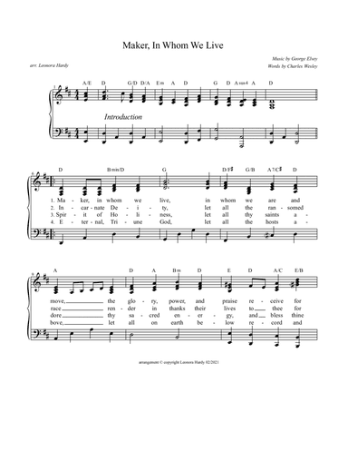 Maker, In Whom We Live