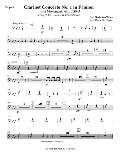 Weber: Concerto for Clarinet No.1 in f minor, Op.73 - First Movement: Allegro