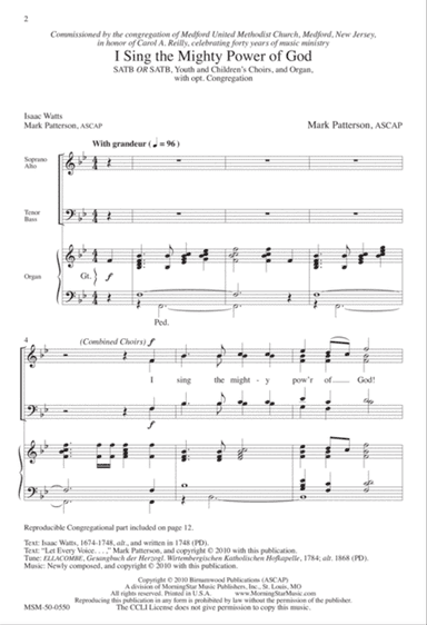 I Sing the Mighty Power of God (Downloadable)