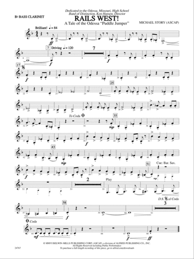 Rails West! (A Tale of the Odessa Puddle Jumper): B-flat Bass Clarinet