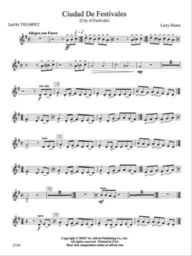 Ciudad de Festivales: 2nd B-flat Trumpet