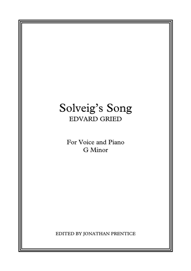 Solveig's Song - G Minor