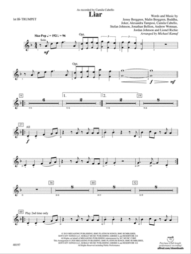 Liar: 1st B-flat Trumpet