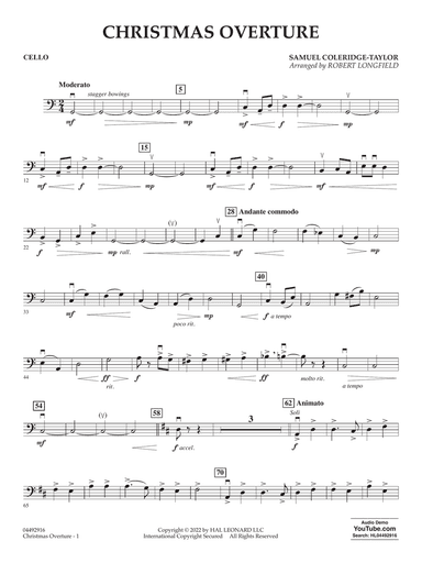 Christmas Overture (arr. Robert Longfield) - Cello