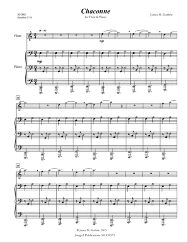 Guthrie: Chaconne for Flute & Piano