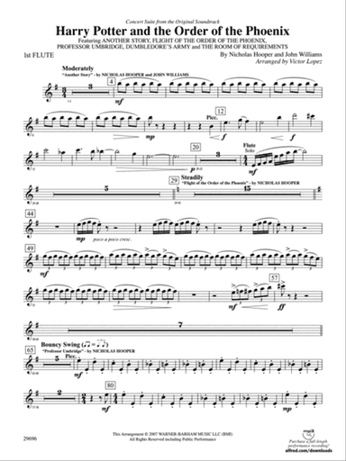 Harry Potter and the Order of the Phoenix, Concert Suite from: Flute