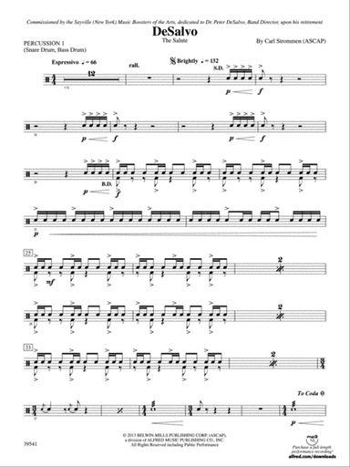 DeSalvo: 1st Percussion